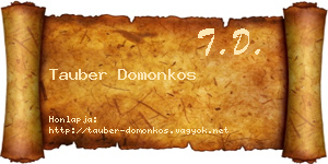 Tauber Domonkos névjegykártya